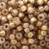 8/0 Seed Beads - Dyed Silver Lined Rose Bronze 22g
