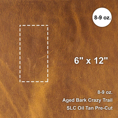 100-091.SLC.1.jpg 6"x 12" Aged Bark Crazy Trail Oil Tan Pre-Cut Image