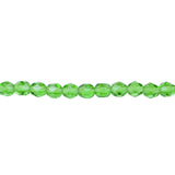6mm Firepolish Strand - Green