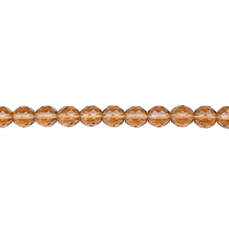 222-4171.SLC.1.jpg 10mm Firepolish Strand - Smoky Topaz Image