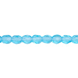 4mm Aqua Bead Strand - Firepolished