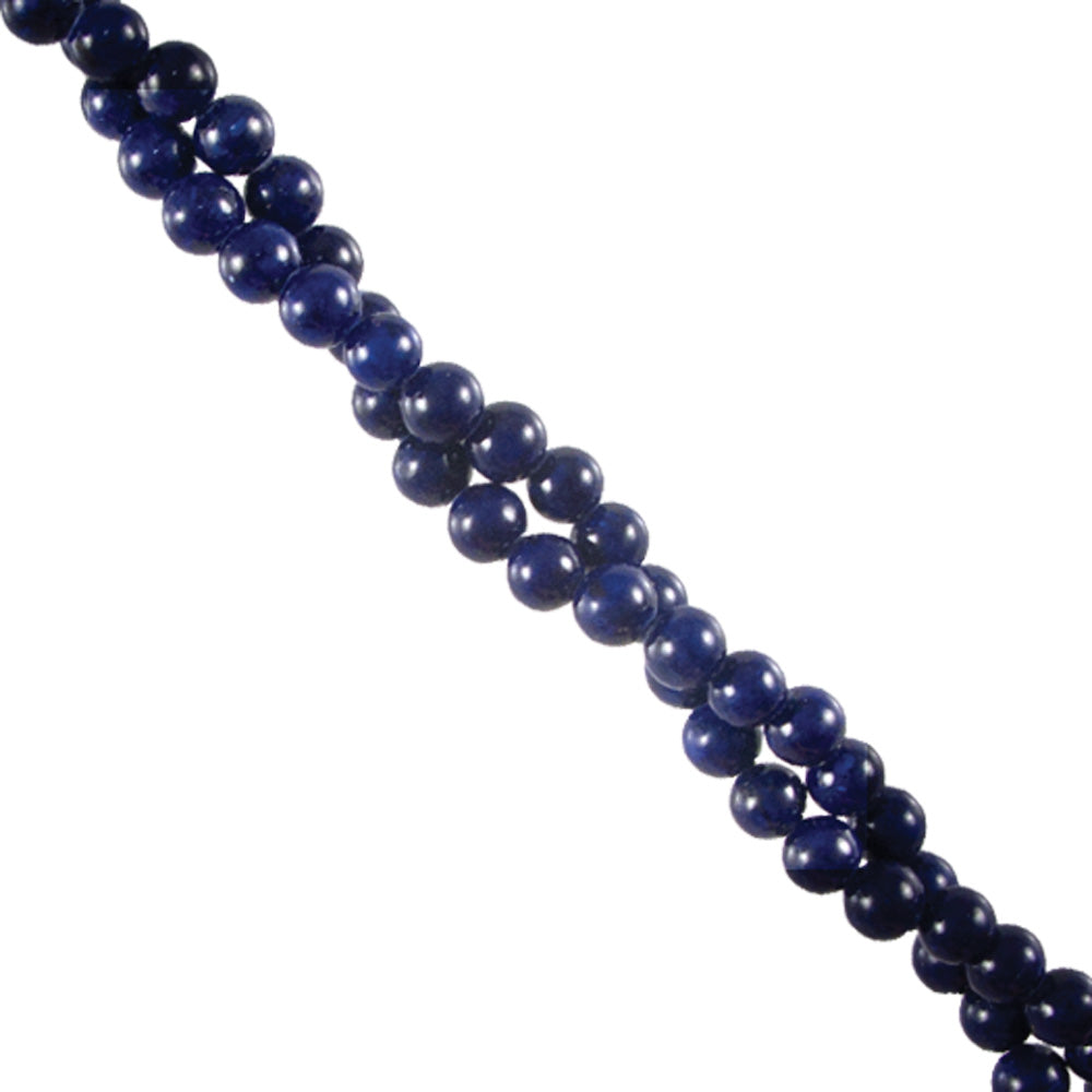 274-3.SLC.jpg 4mm Fossil Round Strand - Blue Image