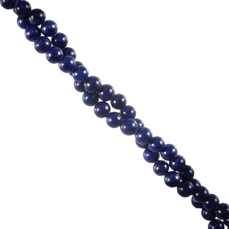 274-3.SLC.jpg 4mm Fossil Round Strand - Blue Image