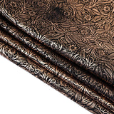 MFC.Rose Gold on Black.02.jpg Metallic Floral Cow Sides Image