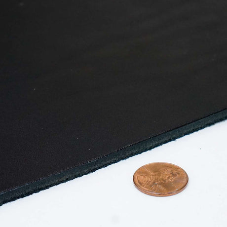 49-9124.SLC.3.jpg Hermann Oak Drum Dyed Black Pre-Cut 8-10 oz. 24" x 24" Image