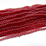 Seed Beads 11/0 Transparent Dark Red