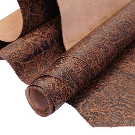 DFL.Cognac.02.jpg Daisy Floral Embossed Cow Image