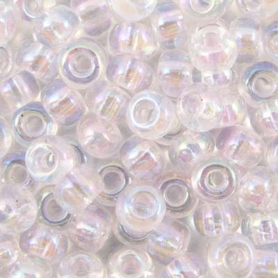 45-69265.SLC.jpg 6/0 Seed Beads - Transparent Pale Pink AB 20g Image