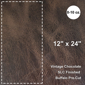 12"x24" Vintage Chocolate Buffalo Pre-Cut