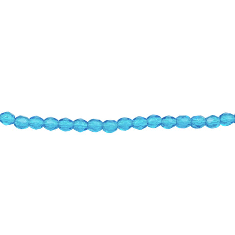339-16.SLC.1.jpg 3mm Capri Blue Bead Strand - Firepolished Image