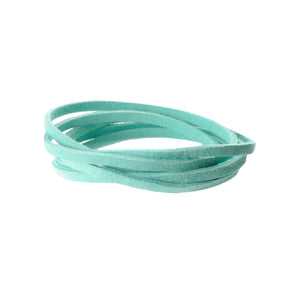 Lace, Suede, Aqua, 1/8" x 25yd