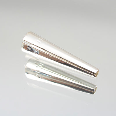222-303025.SLC.jpg Pair of 1" End Cap Cones - Silver Plate Image