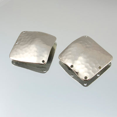 287-665.SLC.jpg 21mm 3 Strand Hammered Link - Silver Plate Image