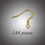 French Hook Earwire - Gold Plate 144pk