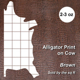 371-17902.SLC.4.jpg Embossed Gator on Cow - Brown Image