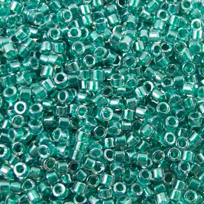 45-113918.SLC.jpg Delica Bead - Sparkling Teal Lined Crystal DB918 Image