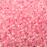 Delica Bead - Lined Crystal/Light Pink DB244