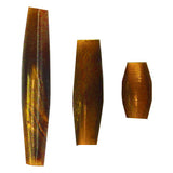 ½" Hair Pipe Beads - Amber 50pk