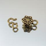 8mm Flower Box Clasp - Gold Plate