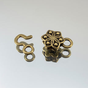 8mm Flower Box Clasp - Gold Plate