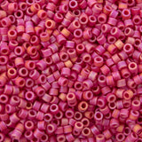 Delica Bead - Red Opaque AB Matte DB875