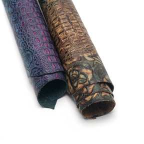 Floral Croc Embossed Cow