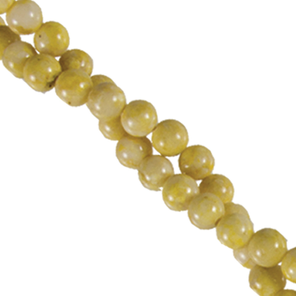 274-27.SLC.jpg 12mm Fossil Round Strand - Yellow Image