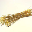 402-20026.SLC.jpg 2" Headpin with 2mm Ball - Gold Plate 12pk Image
