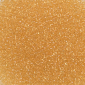 15/0 Seed Beads - Transparent Light Topaz 10g