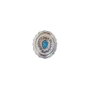Mini Oval Concho - Nickel Plated