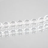 8mm Clear Round Glass Bead Strand