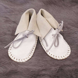 144-5782.SLC3.jpg White Leather Baby Moccasin Kit Image