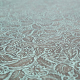 DFL.Turquoise Brown.04.jpg Daisy Floral Embossed Cow Image