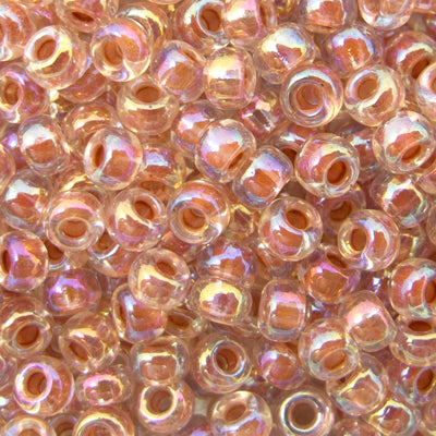 45-89275.SLC.jpg 8/0 Seed Beads - Dark Peach Lined Crystal 22g Image