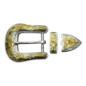 1" Durango Buckle Set - Silver Plate/Gold Plate