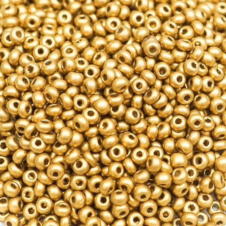229-1011.SLC.1.jpg Seed Beads 10/0 Matte Gold - 20g Image