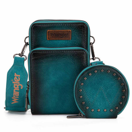 WCCP.Turquoise.01.jpg Wrangler Crossbody Cellphone Purse Image