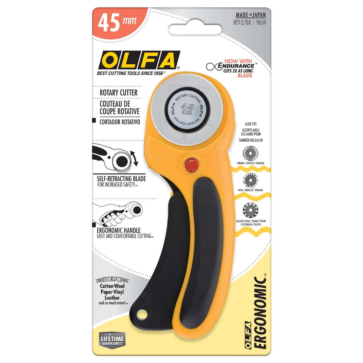 401-9654.SLC.03.jpg 45mm Olfa Deluxe Rotary Knife Image