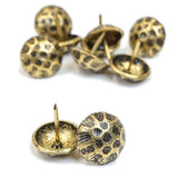 Upholstery Tack - Large Oxford, Brass/Black