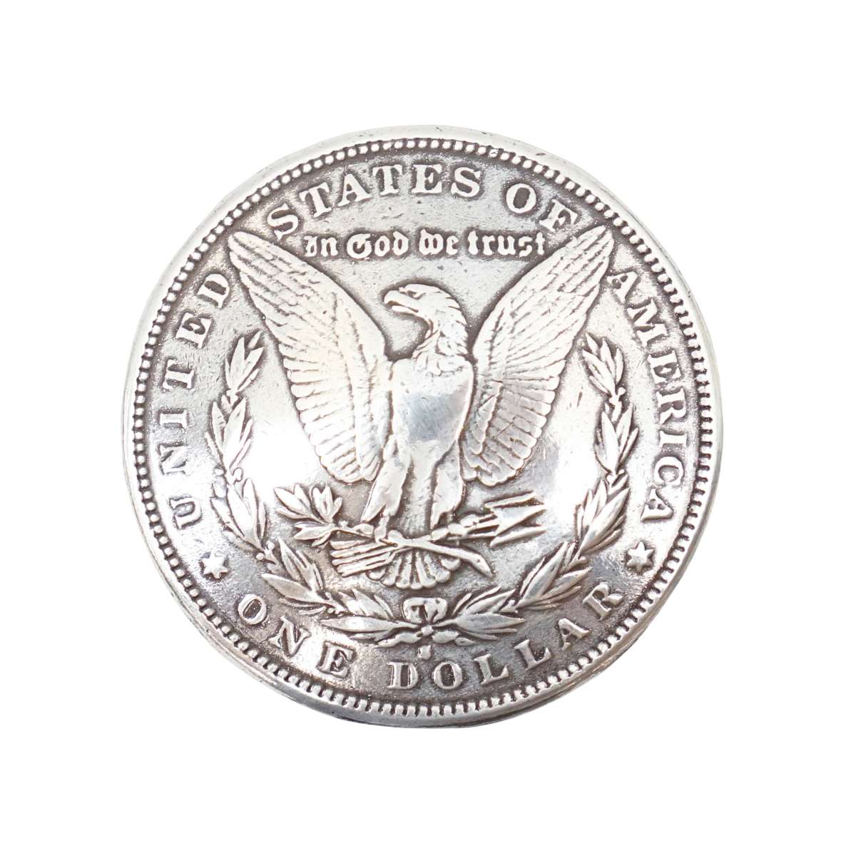 280-709707.SLC.1.jpg 1 ½" Morgan Dollar Eagle Concho Image