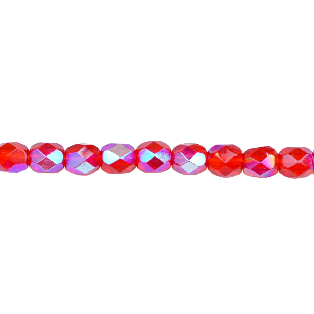 339-62.SLC.1.jpg 4mm Siam Ruby AB Bead Strand - Firepolished Image