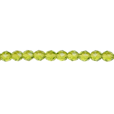 339-105.SLC.1.jpg 8mm Olivine Bead Strand - Firepolished Image