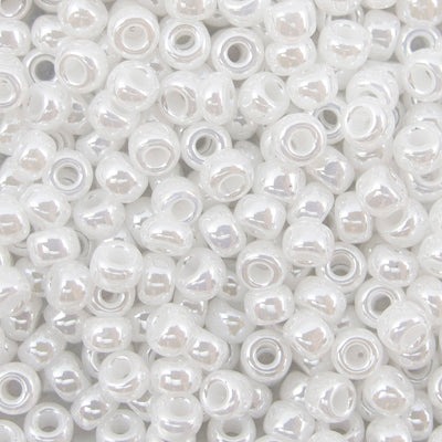 45-89528.SLC.jpg 8/0 Seed Beads - White Ceylon 22g Image