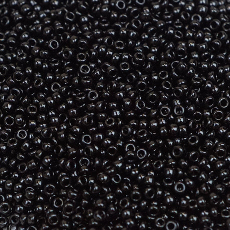 45-159401.SLC.1.jpg 15/0 Seed Beads - Opaque Black 8.2g Image