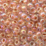 8/0 Seed Beads - Dark Peach Lined Crystal 22g