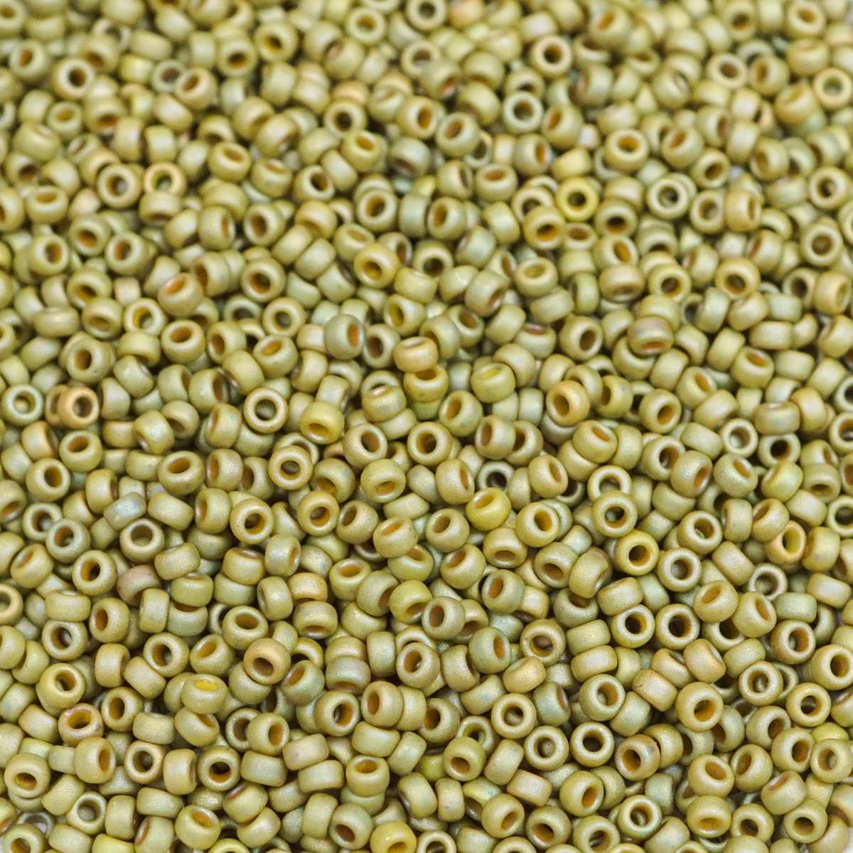 45-1592033.SLC.1.jpg 15/0 Seed Beads - Matte Metallic Light Olive 8.2g Image
